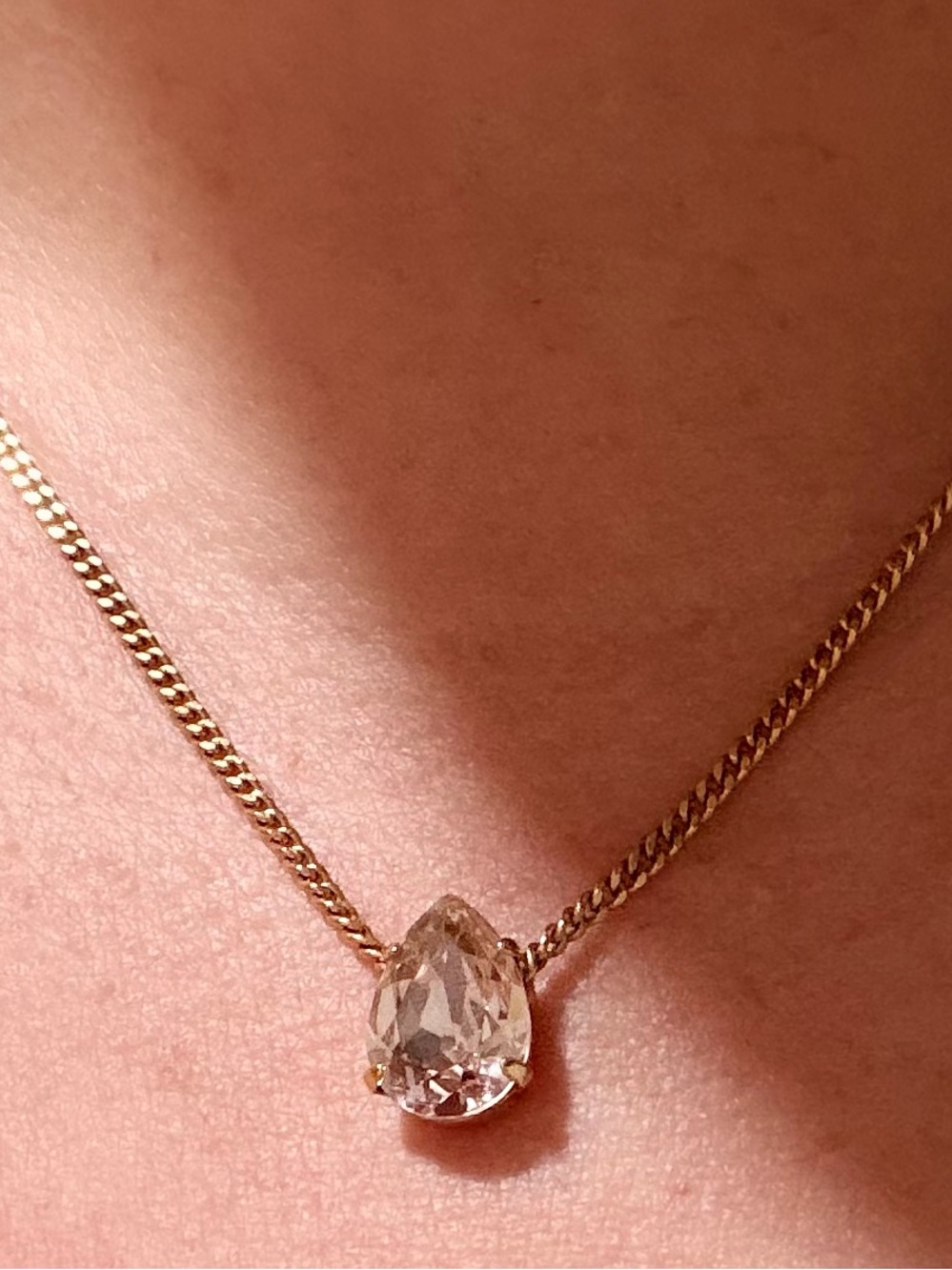 Tova Rose Teardrop Crystal Pendant Necklace - Women Jewelry
